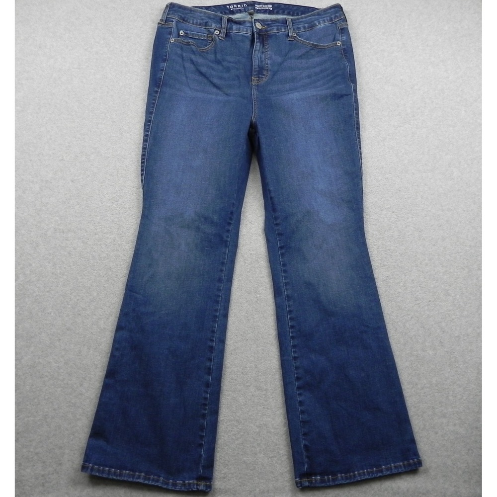 Torrid Jeans Womens 16R-20R Trio Fit Slim Boot Limitless Stretch Denim Blue